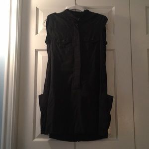 BCBG black romper with pockets